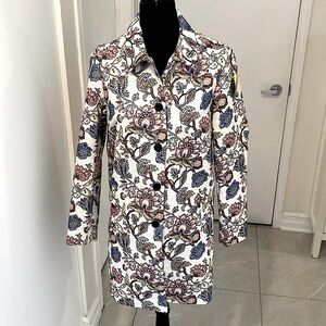 TRISTAN  Frock mid-length Coat/Jacket floral tapestry print size Medium